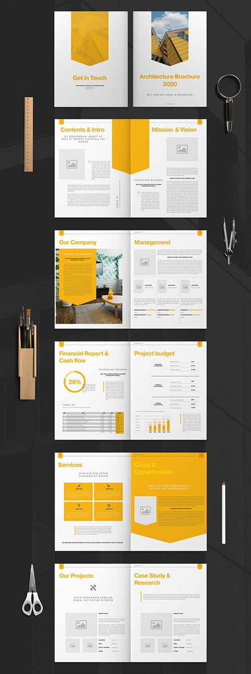 Architecture Brochure Layout 270866407