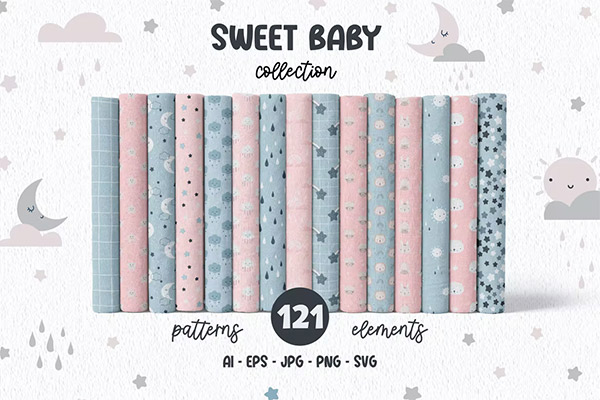 Sweet Baby Collection - Patterns and Elements