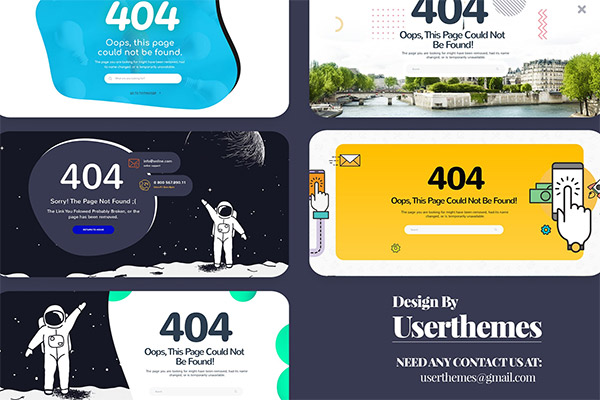 Ultimate Creative 404 Pages Website Template