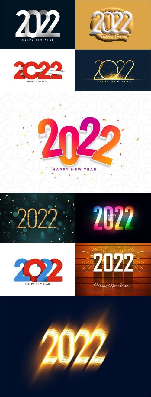 10+ Creative 2022 Text Vector Templates Vol.2