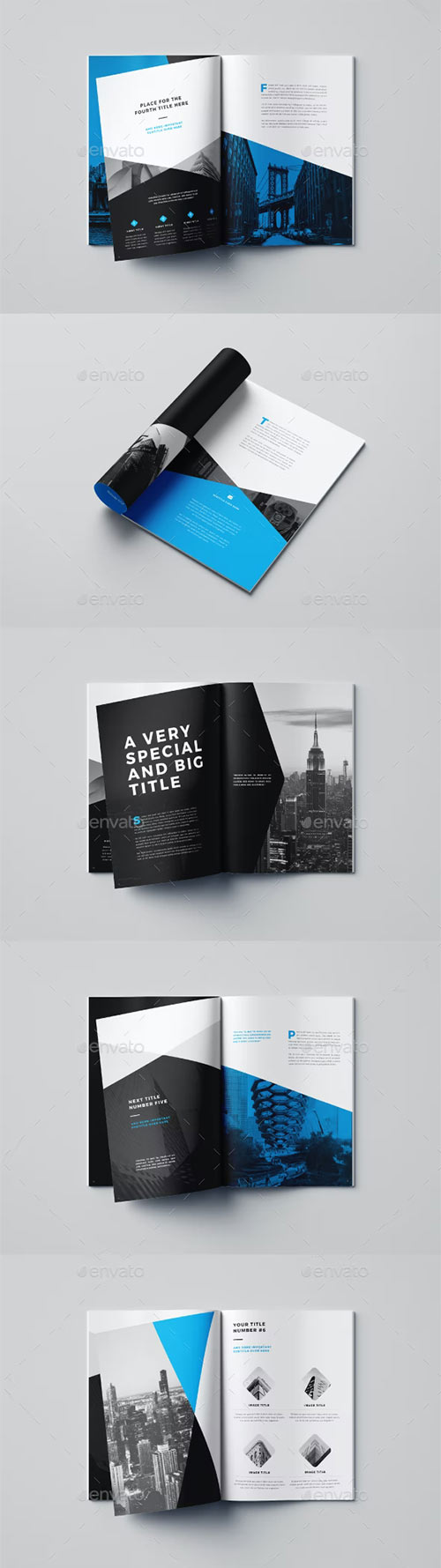 Minimal Modern Black & Blue Brochure 2