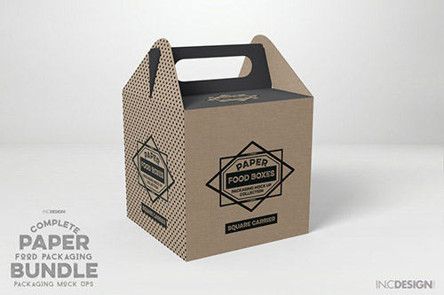 Square Carrier Packaging Mockup