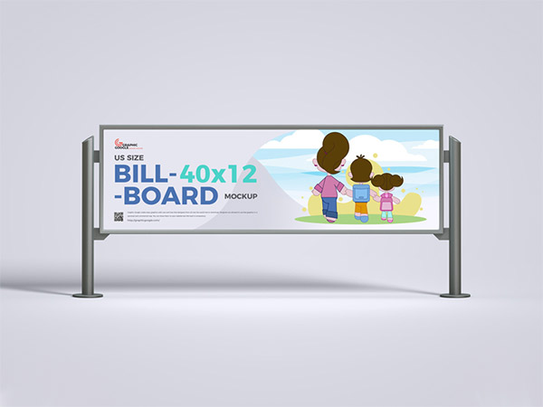 US Size 40×12 ft Billboard Mockup