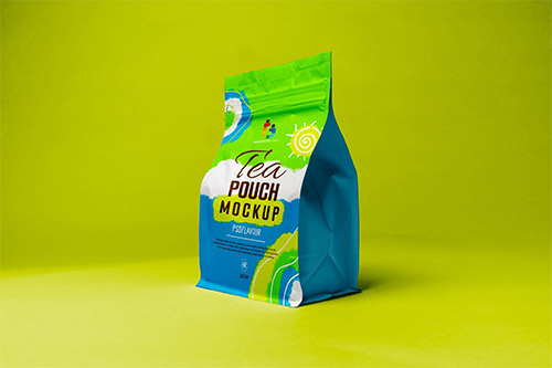 Tea Pouch Design Mockup