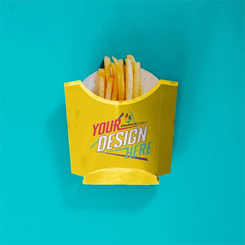 Fries Packet Design Mockup