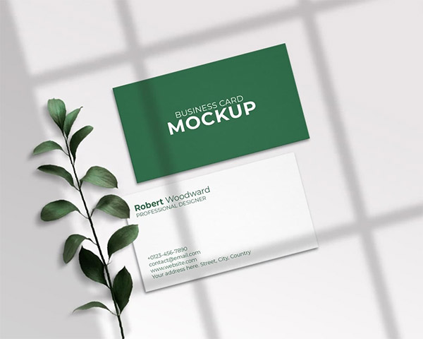 Clean & modern business card mockup