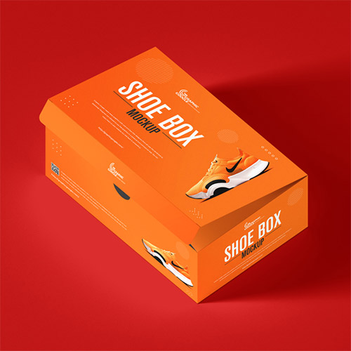 PSD Packaging Shoe Box Mockup