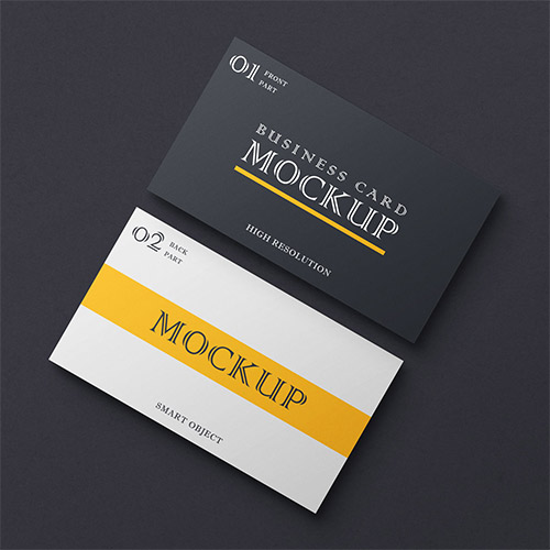 Dark Business Card Mockup