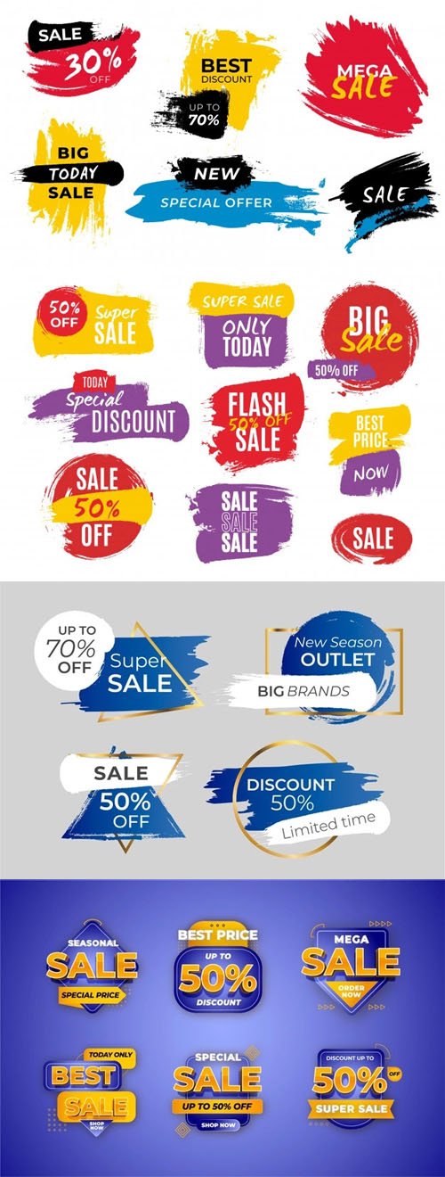 40+ Sales Design Elements Vector Templates Collection