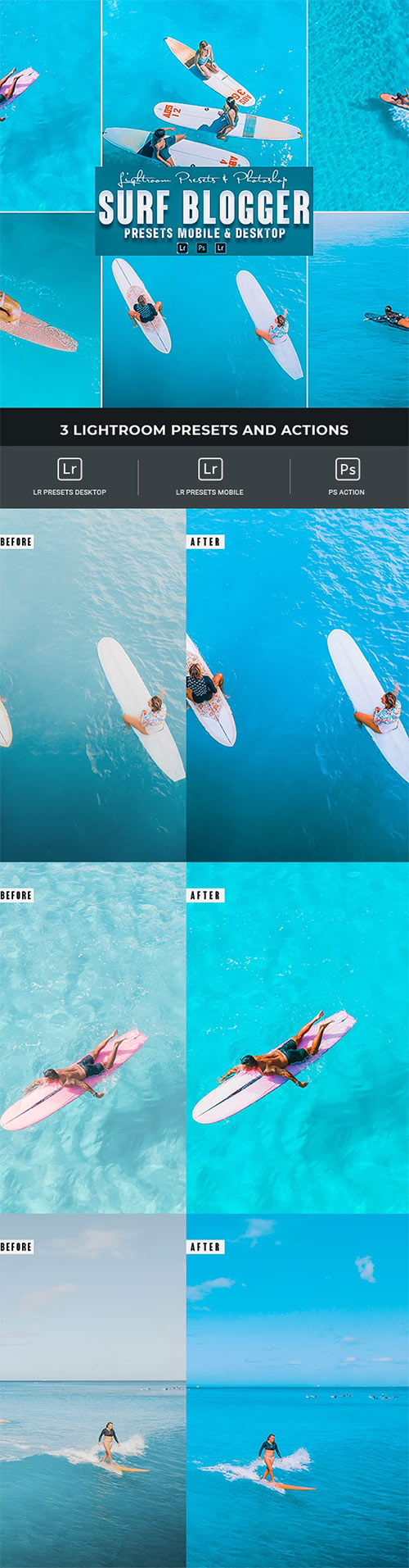 Surf Photoshop Action & Lightrom Presets 34742132