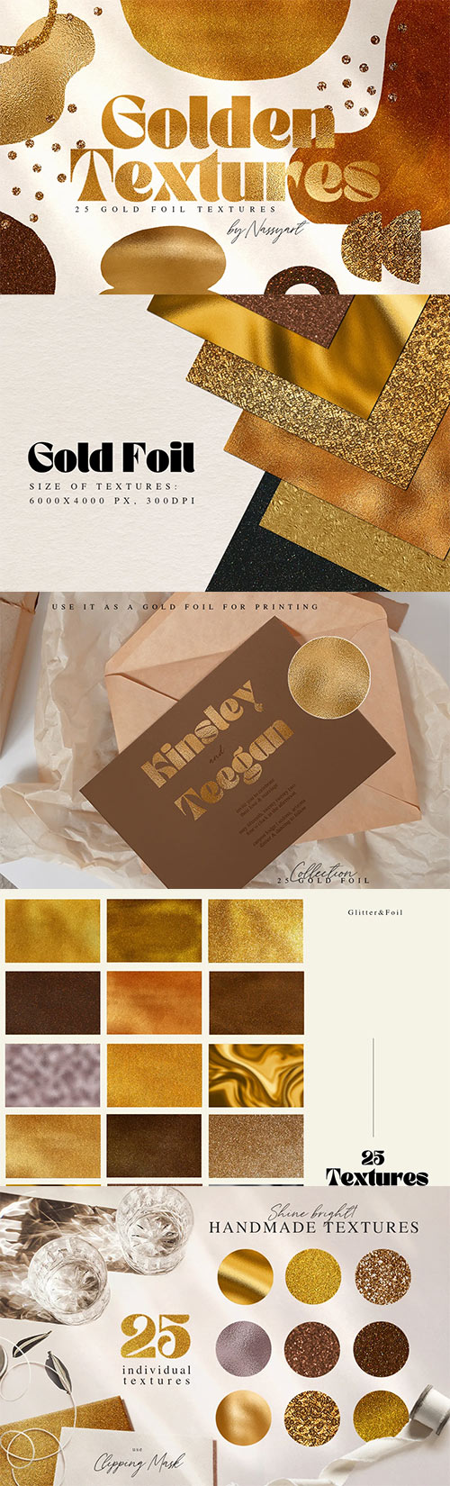 Gold Foil Glitter Paper Vol.2 6831605