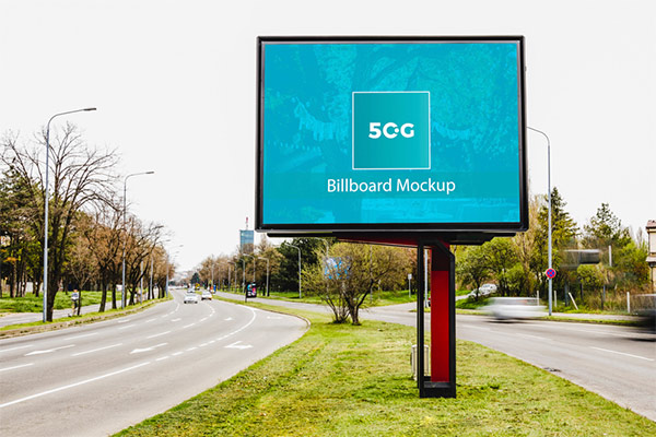 Roadside Billboard PSD Mockup
