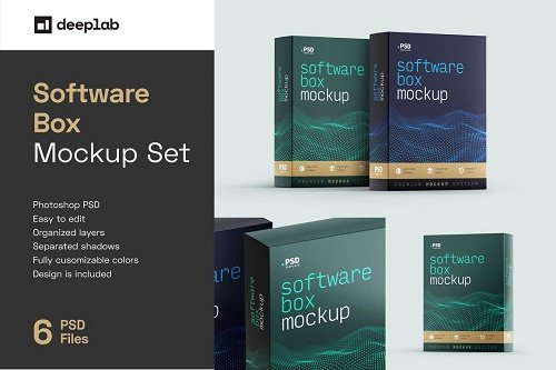 Software Box Mockup Set 6878880