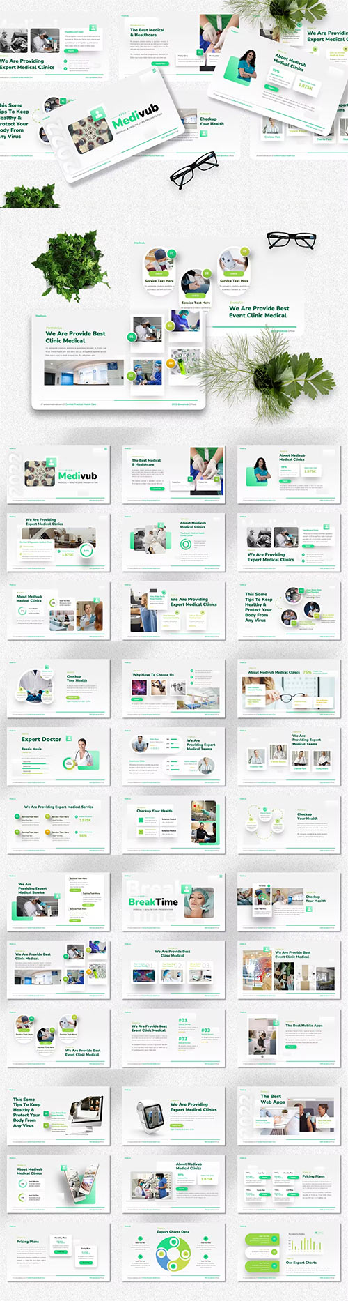 Medivub - Medical & Healthcare Powerpoint, Keynote and Google Slides Presentation Templates