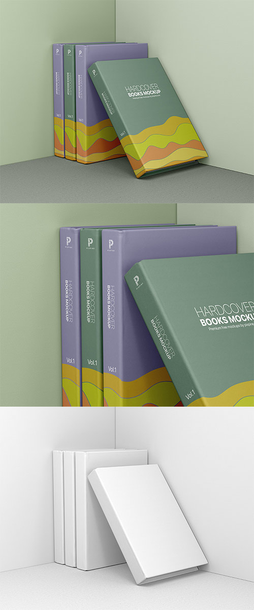Hardcover Books Mockup
