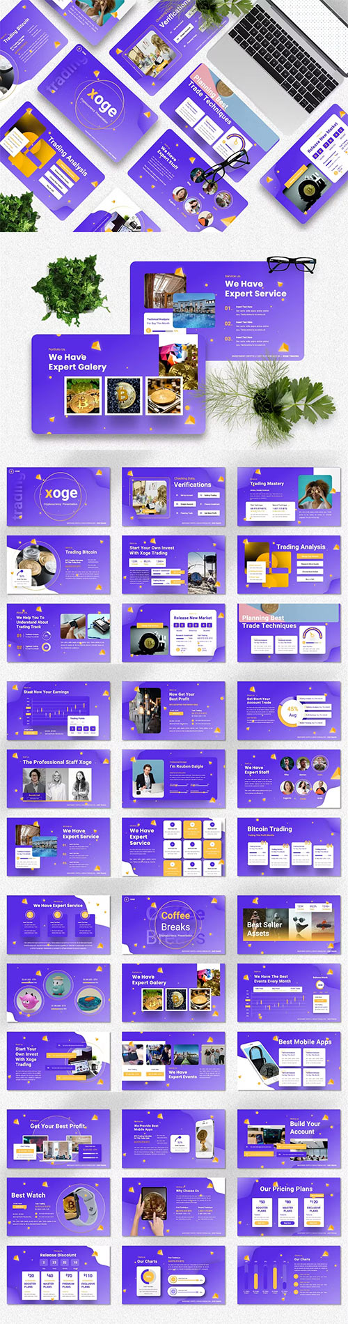 Xoge - Cryptocurrency Powerpoint, Keynote and Google Slides Presentation Templates