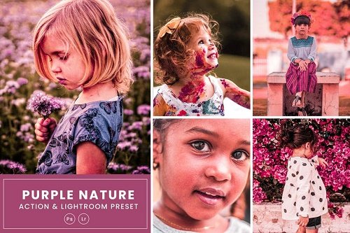 Purple Nature Action & Lightrom Presets