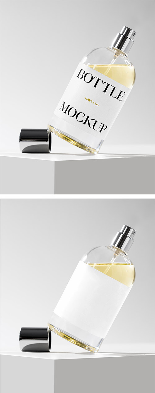 Flacon Bottle Mockup