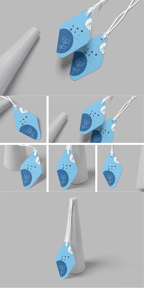 Diamond Shaped Label Mockups 6860851