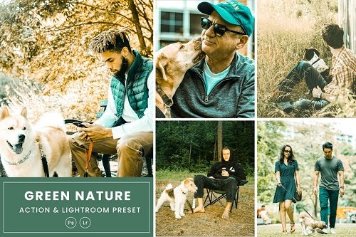 Green Nature Effect Action & Lightrom Presets