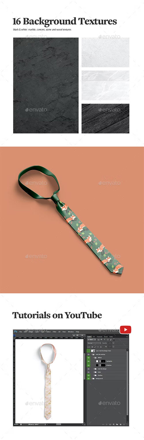 Neck Tie Mockups - 34908922 - 6676512