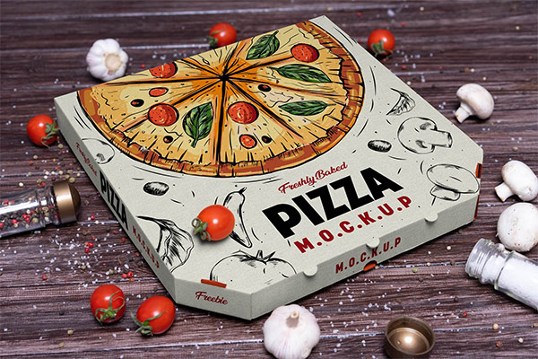 Pizza Box Mockup PSD