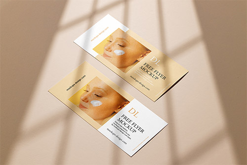 Clean horizontal DL flyer mockup