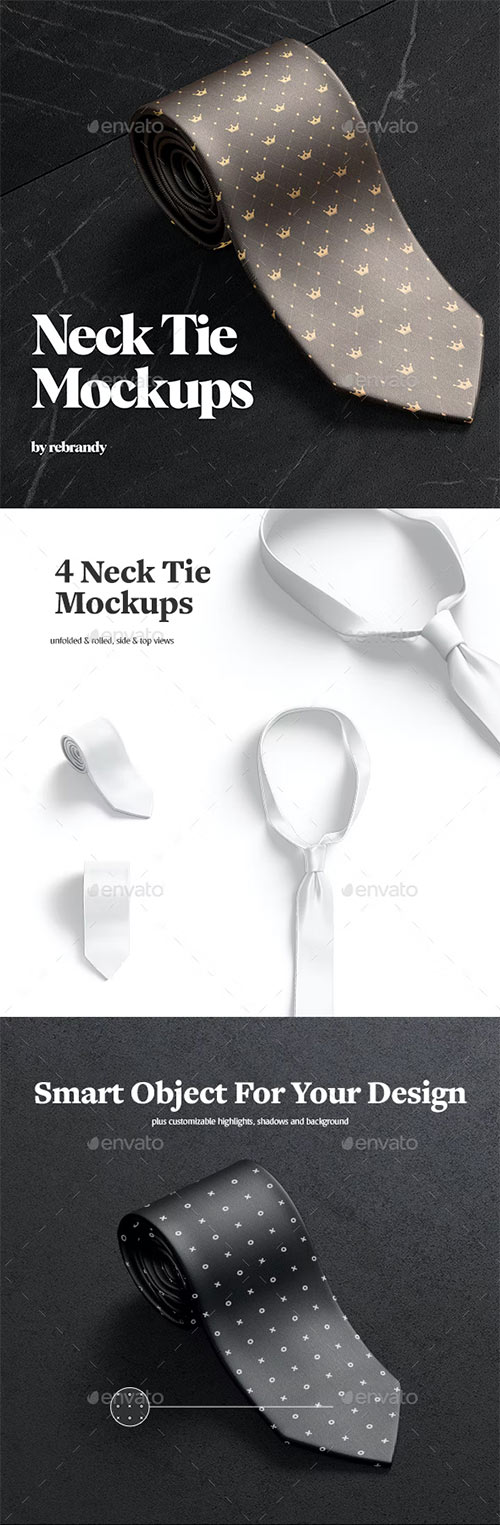 Neck Tie Mockups - 34908922 - 6676512