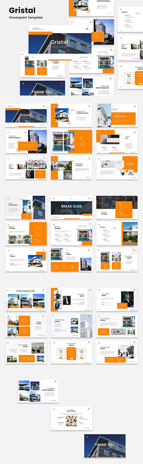 GRISTAL - Real Estate Powerpoint Presentation Template