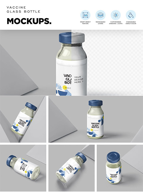 Vaccine Glass Bottle Mockups 6859741