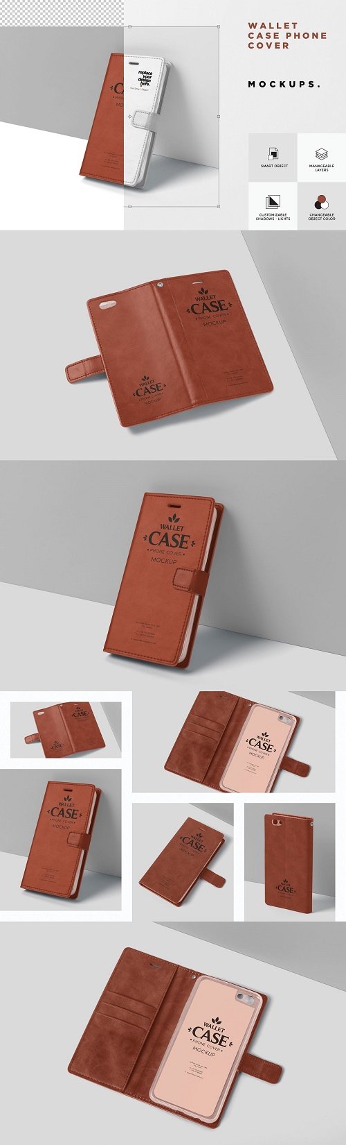 Wallet Case Phone Cover Mockup 6072990
