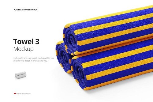 Rolled Towel Mockup