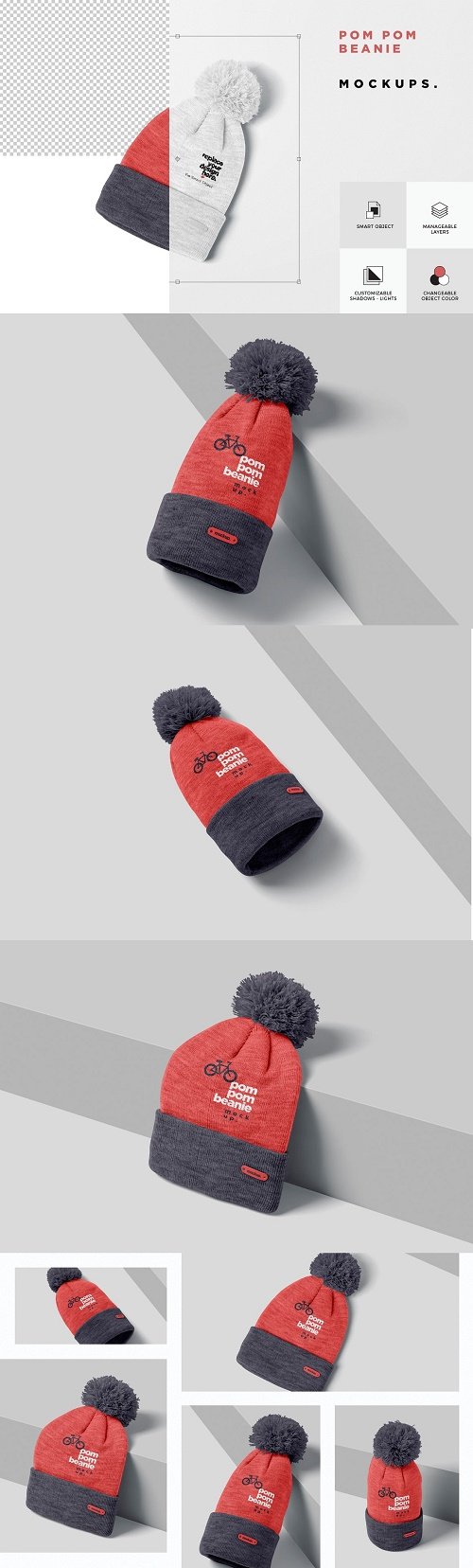 Pom Pom Beanie Mockups 6072952