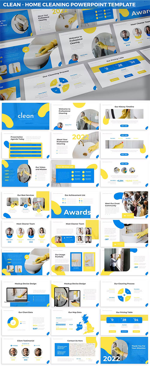 Clean - Home Cleaning Powerpoint Template