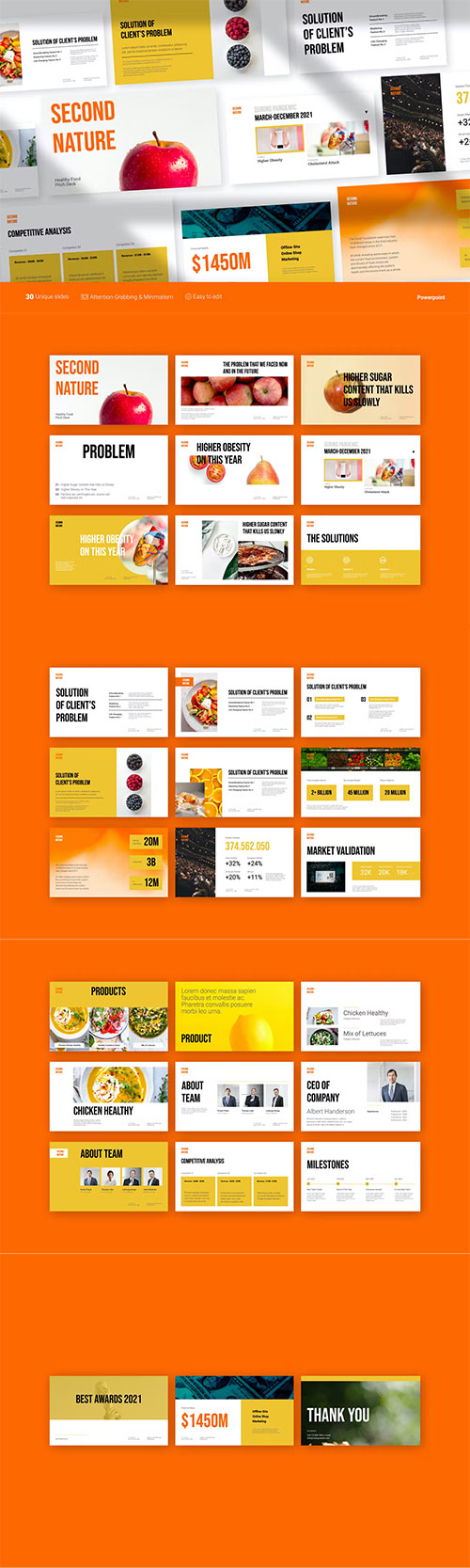 Second Nature - Powerpoint and Keynote Templates