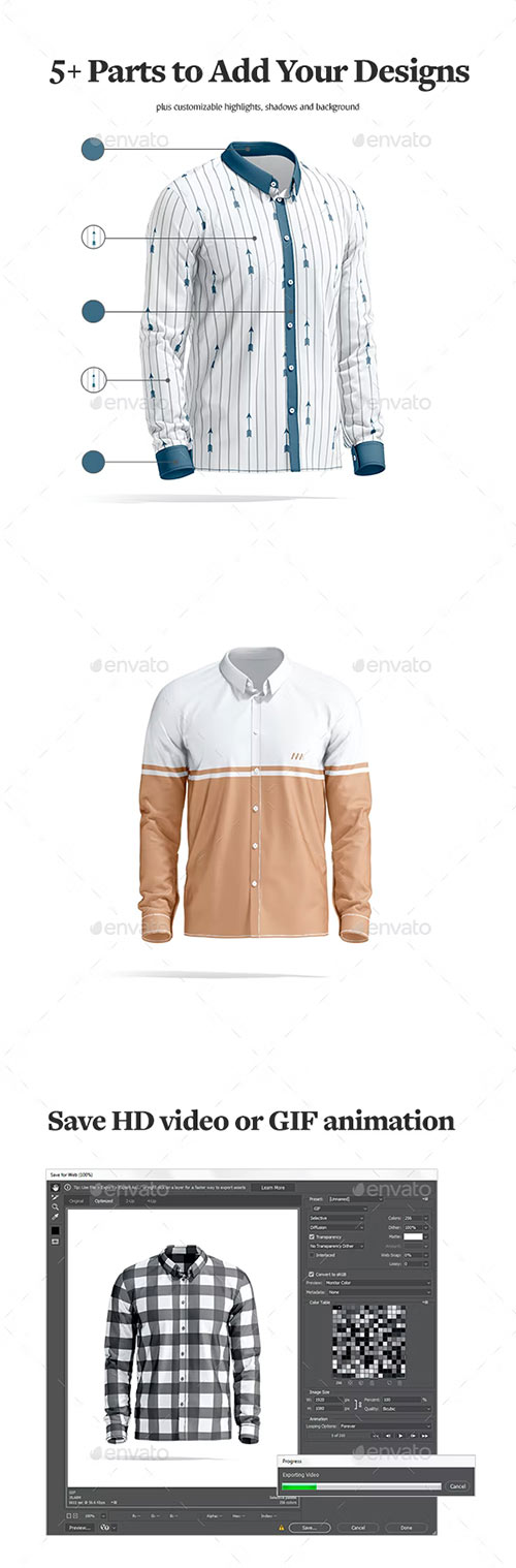 Dress Shirt Animated Mockup - 35015848 - 6700214
