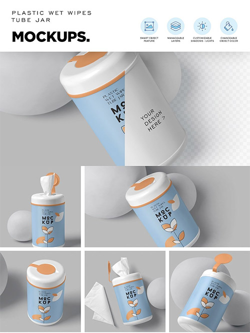 Wet Wipes Jar Mockups 6859540