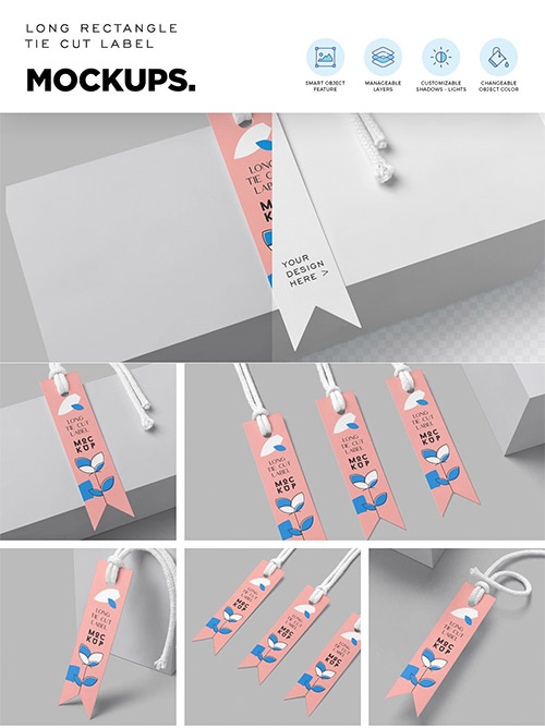Bookmark Apparel Tag Mockups 6859985