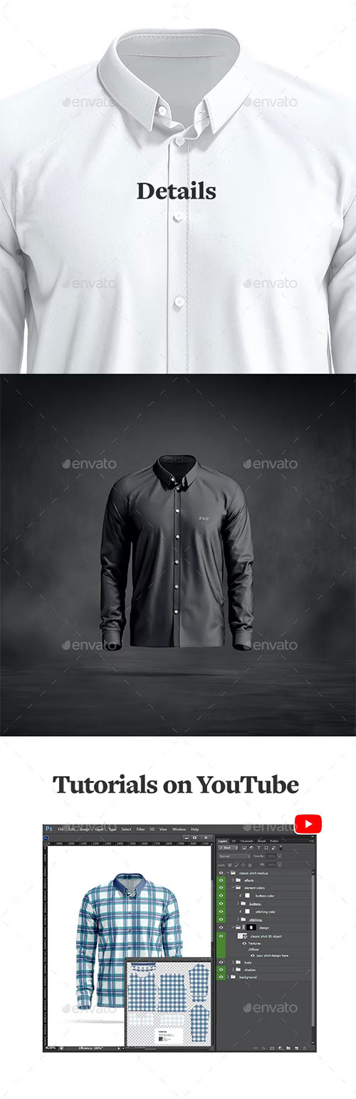 Dress Shirt Animated Mockup - 35015848 - 6700214