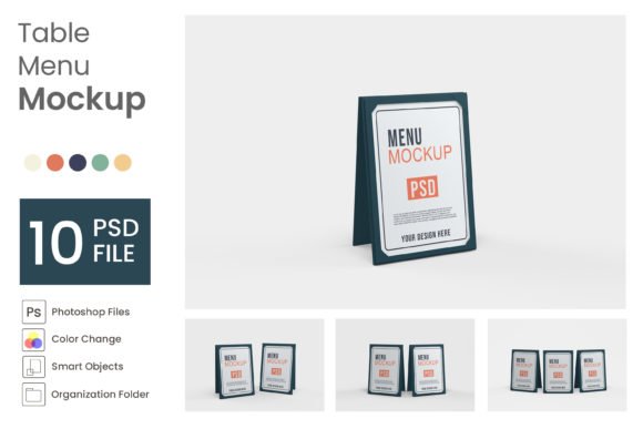 Table Menu Mockup
