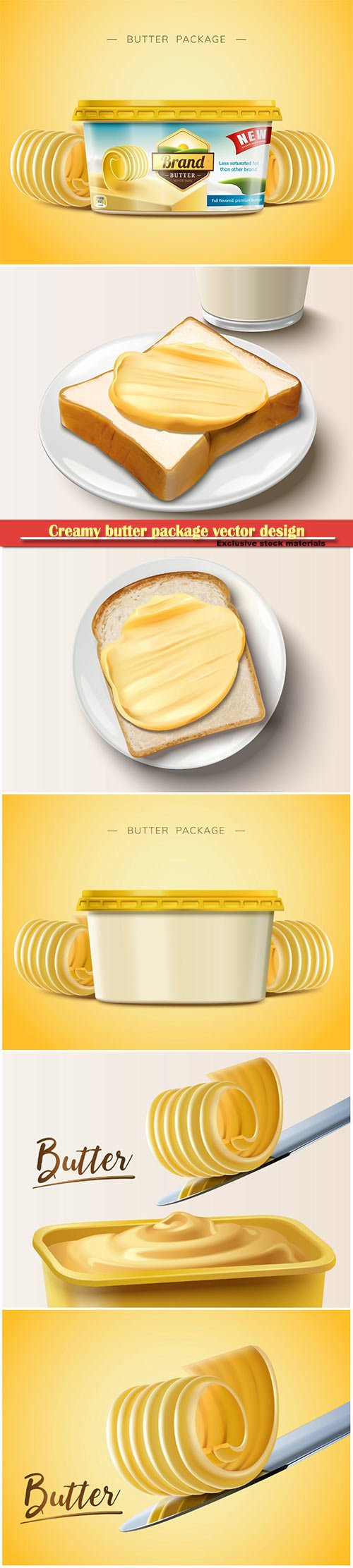 Creamy butter package vector design