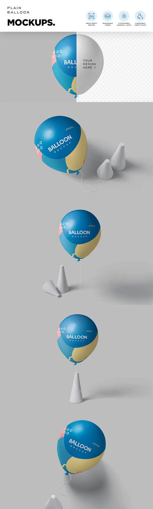 Floating Balloon Mockups 6890216