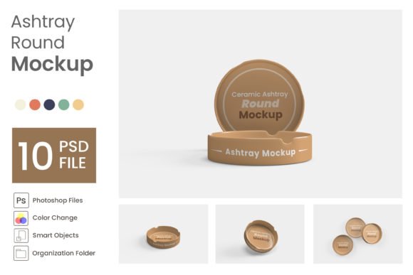Ashtray Round Mockup