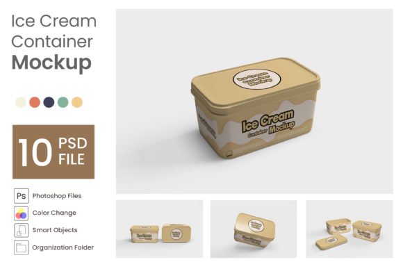 Ice Cream Container Mockup