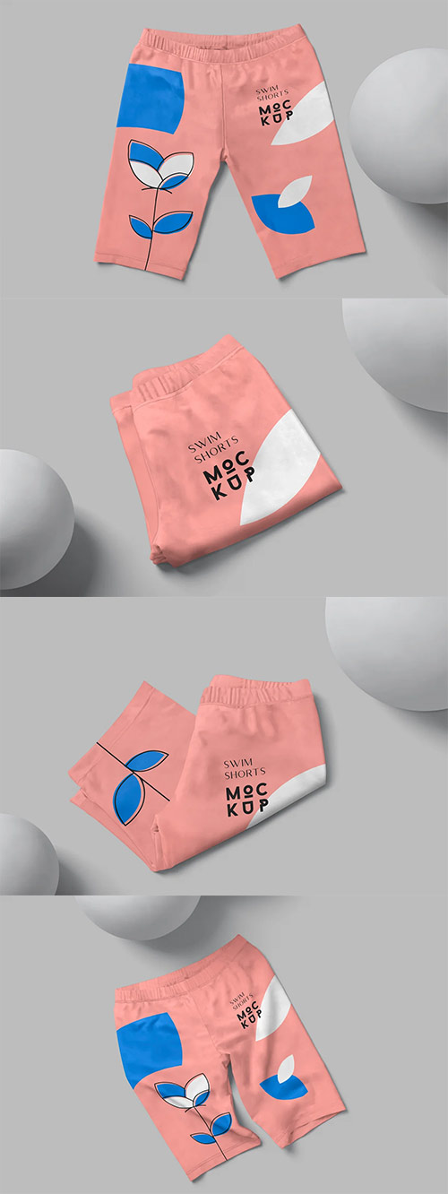 Beach Swim Shorts Mockups 6937294