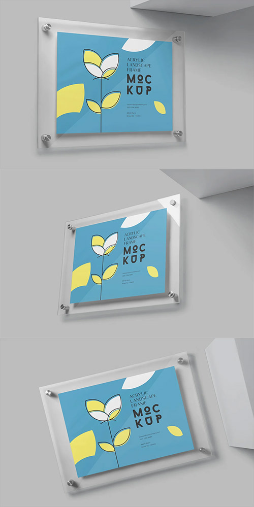 Landscape A3 Acrylic Frame Mockups 6901413