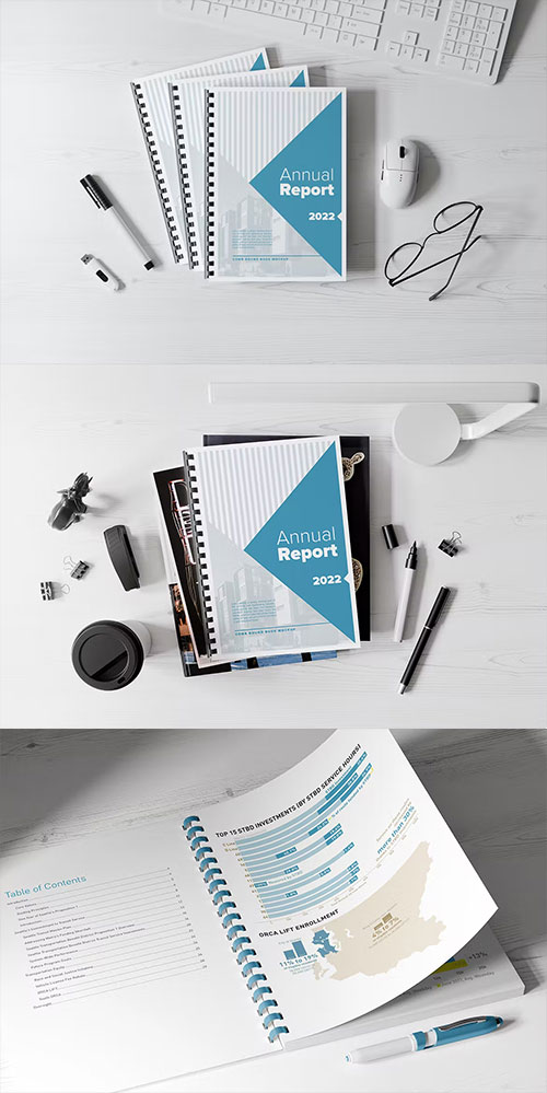 Plastic Comb Book Binding Mockup