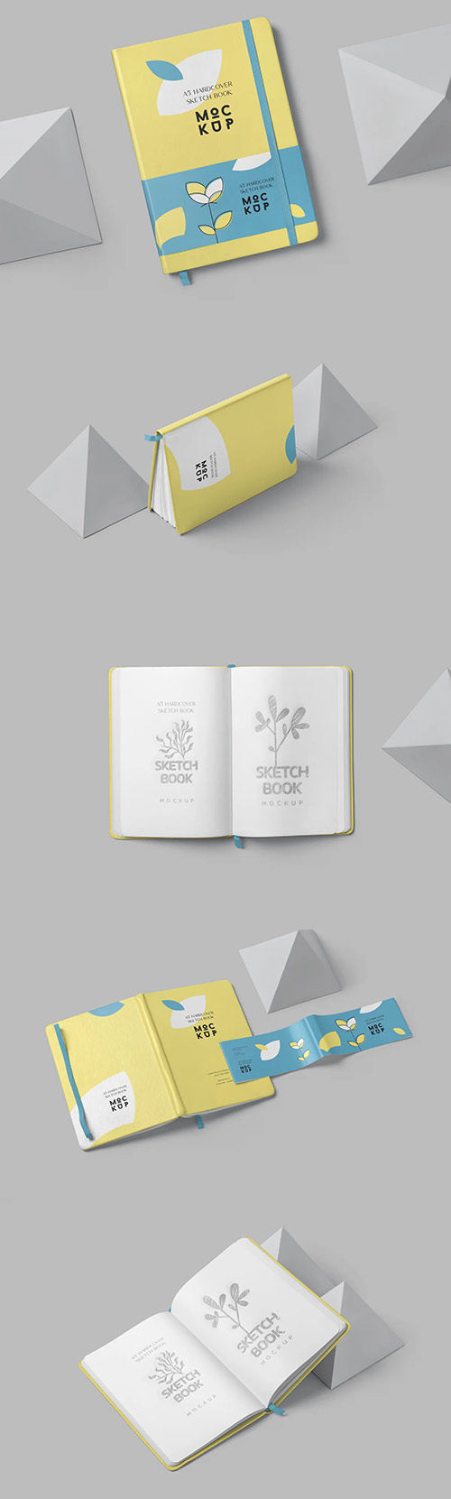 A5 Sketchbook with Strap Mockups 6914829