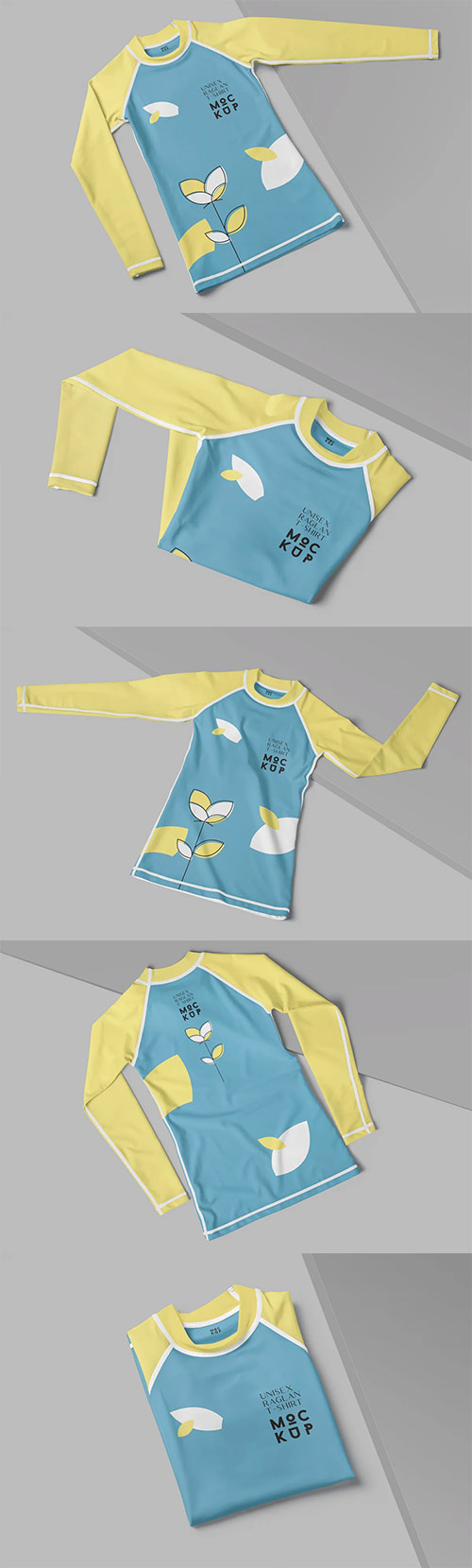 Unisex Raglan Tshirt Mockups 6936896