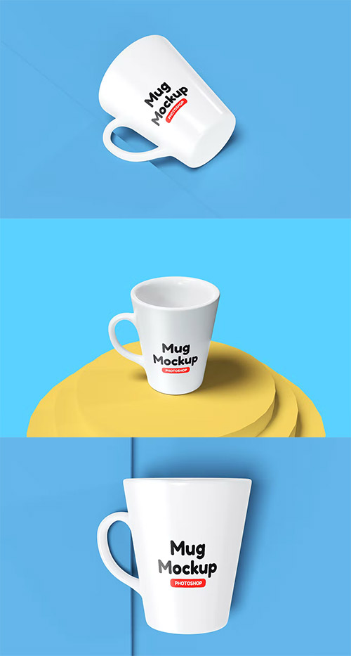 Cone Mug Mockup Pack Template